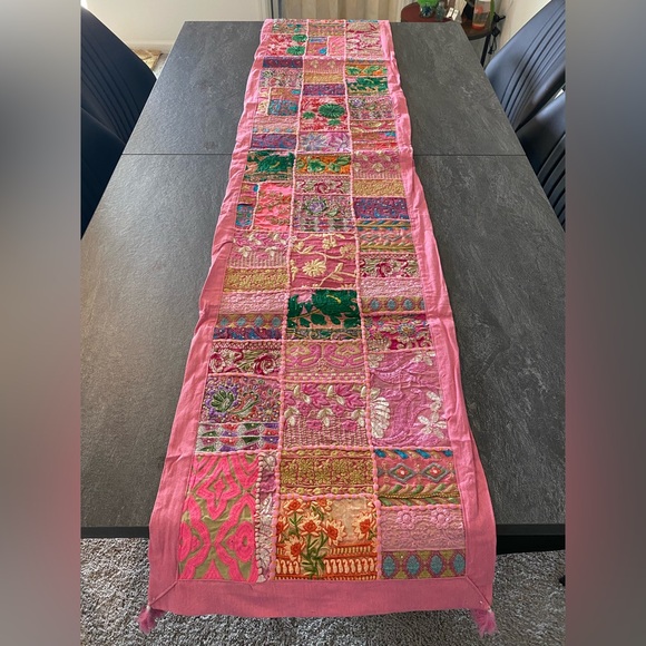Pink Patchwork Table Runner - Picture 3 of 13